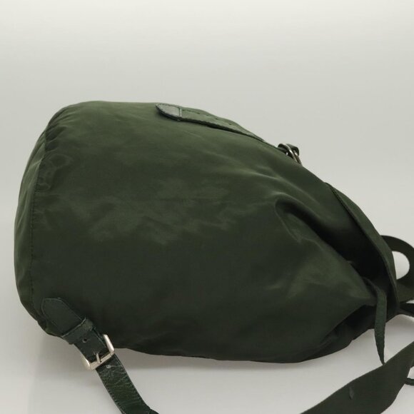 PRADA Backpack Nylon Khaki Silver Auth - Picture 4 of 16
